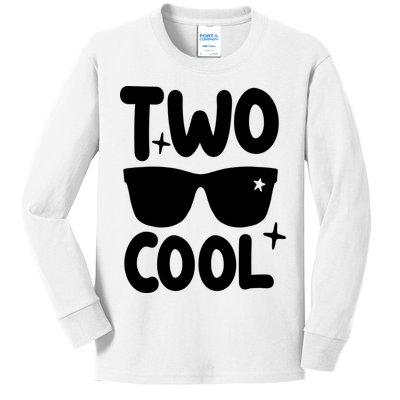 Two Cool 2nd Birthday Gift 2 Year Old Boy Second Bday Kids Long Sleeve Shirt