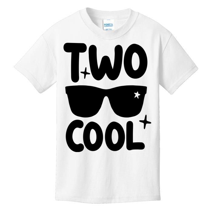 Two Cool 2nd Birthday Gift 2 Year Old Boy Second Bday Kids T-Shirt