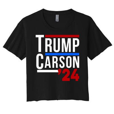 Trump Carson 2024 Women's Crop Top Tee