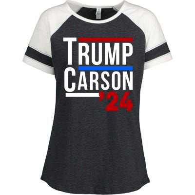 Trump Carson 2024 Enza Ladies Jersey Colorblock Tee