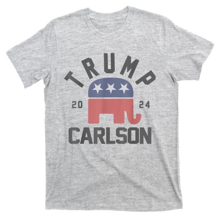 Trump Carlson 2024 President Election Pro America US Flag T-Shirt