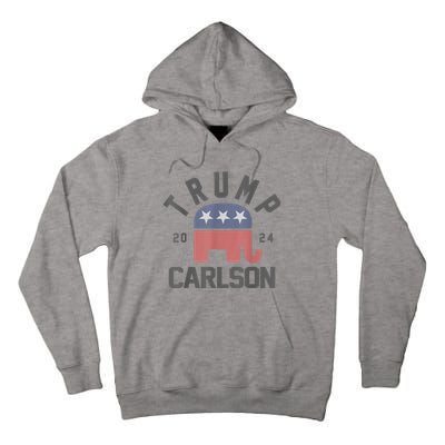 Trump Carlson 2024 President Election Pro America US Flag Tall Hoodie