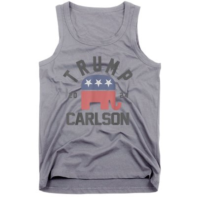 Trump Carlson 2024 President Election Pro America US Flag Tank Top