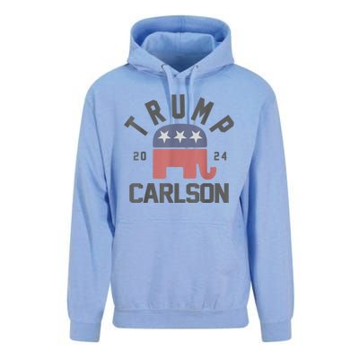 Trump Carlson 2024 President Election Pro America US Flag Unisex Surf Hoodie