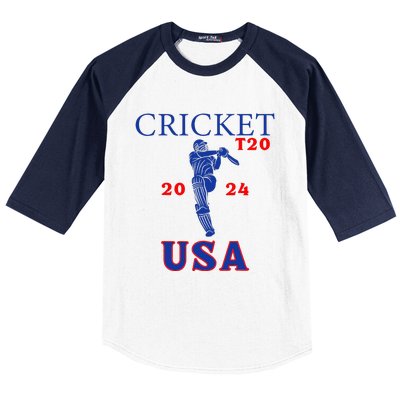 T20 Cricket 2024 Usa Baseball Sleeve Shirt