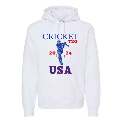 T20 Cricket 2024 Usa Premium Hoodie