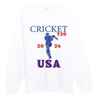 T20 Cricket 2024 Usa Premium Crewneck Sweatshirt