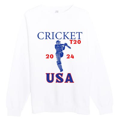 T20 Cricket 2024 Usa Premium Crewneck Sweatshirt