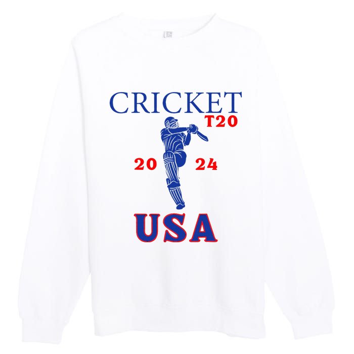 T20 Cricket 2024 Usa Premium Crewneck Sweatshirt