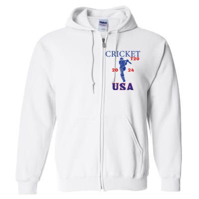 T20 Cricket 2024 Usa Full Zip Hoodie