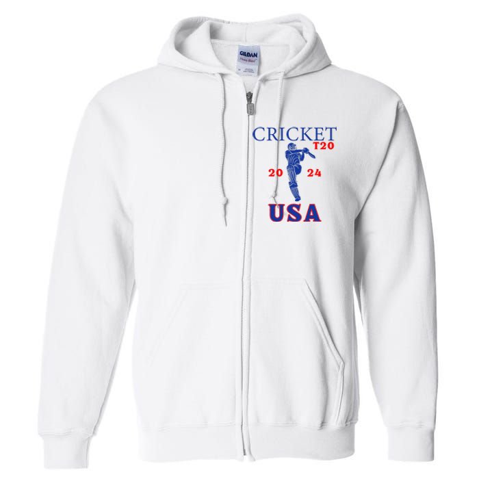 T20 Cricket 2024 Usa Full Zip Hoodie