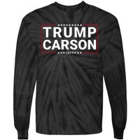 Trump Carson 2024 For President Vp Republican Election Tie-Dye Long Sleeve Shirt