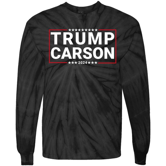 Trump Carson 2024 For President Vp Republican Election Tie-Dye Long Sleeve Shirt