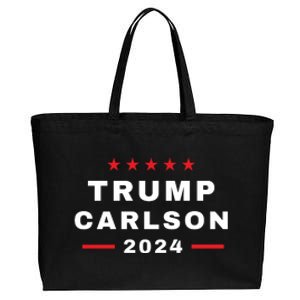 Trump Carlson 2024 President Election Pro America Cotton Canvas Jumbo Tote