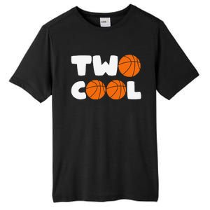 Two Cool 2nd Birthday Basketball Themed 2 Year Old Tall Fusion ChromaSoft Performance T-Shirt