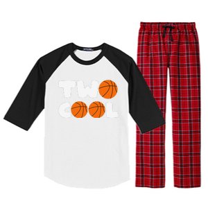 Two Cool 2nd Birthday Basketball Themed 2 Year Old Raglan Sleeve Pajama Set