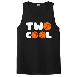 Two Cool 2nd Birthday Basketball Themed 2 Year Old PosiCharge Competitor Tank