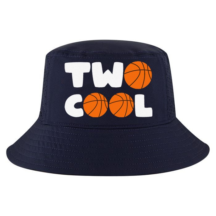 Two Cool 2nd Birthday Basketball Themed 2 Year Old Cool Comfort Performance Bucket Hat