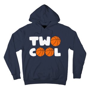 Two Cool 2nd Birthday Basketball Themed 2 Year Old Hoodie