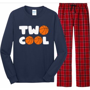 Two Cool 2nd Birthday Basketball Themed 2 Year Old Long Sleeve Pajama Set