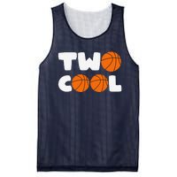 Two Cool 2nd Birthday Basketball Themed 2 Year Old Mesh Reversible Basketball Jersey Tank