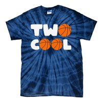 Two Cool 2nd Birthday Basketball Themed 2 Year Old Tie-Dye T-Shirt