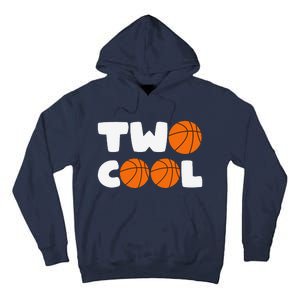 Two Cool 2nd Birthday Basketball Themed 2 Year Old Tall Hoodie