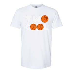 Two Cool 2nd Birthday Basketball Themed 2 Year Old Softstyle CVC T-Shirt