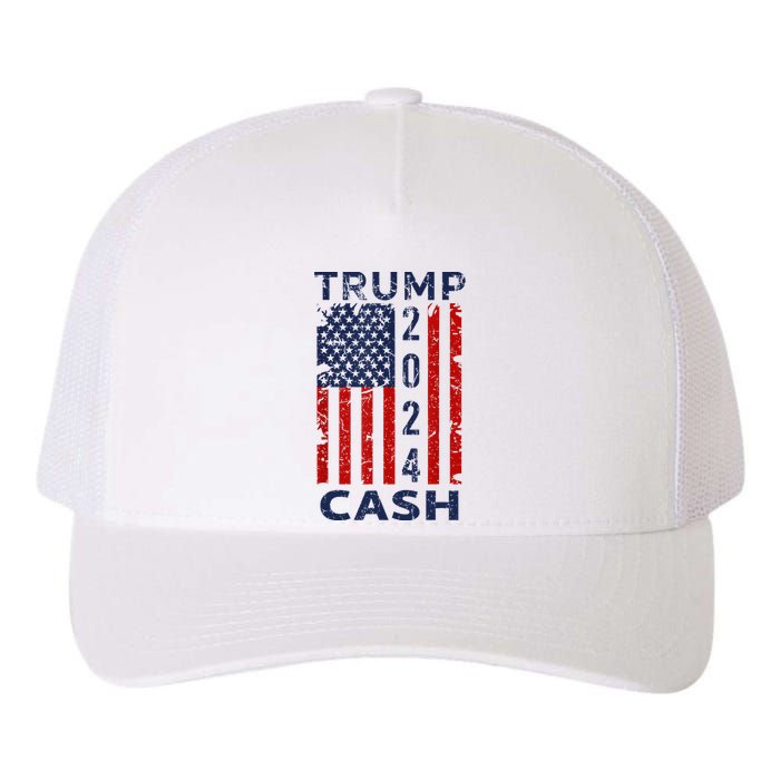 Trump Cash 2024 President Trump Supporter Reelection Yupoong Adult 5-Panel Trucker Hat