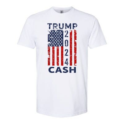 Trump Cash 2024 President Trump Supporter Reelection Softstyle® CVC T-Shirt