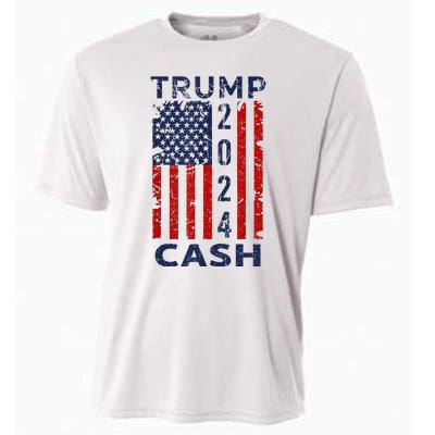 Trump Cash 2024 President Trump Supporter Reelection Cooling Performance Crew T-Shirt