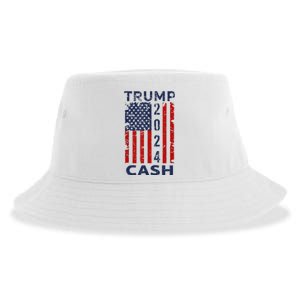 Trump Cash 2024 President Trump Supporter Reelection Sustainable Bucket Hat