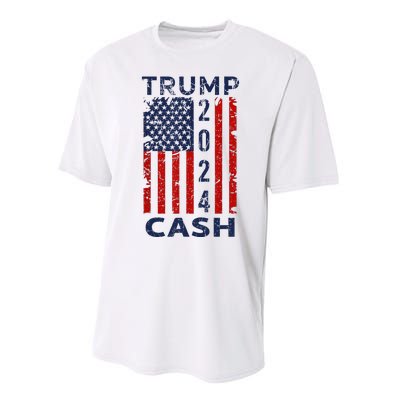 Trump Cash 2024 President Trump Supporter Reelection Performance Sprint T-Shirt