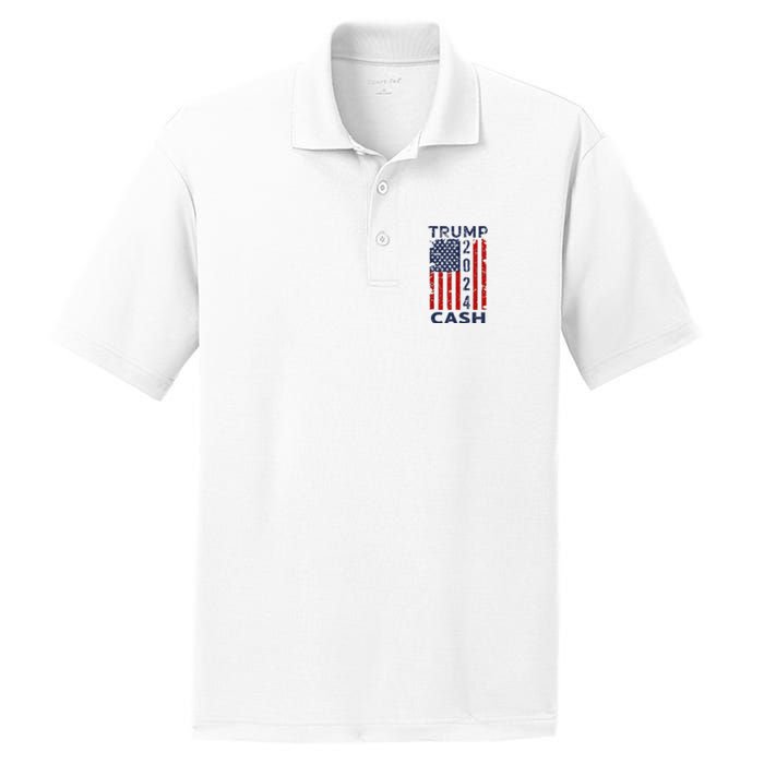 Trump Cash 2024 President Trump Supporter Reelection PosiCharge RacerMesh Polo