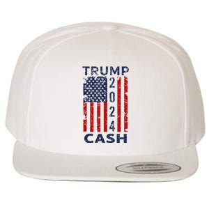 Trump Cash 2024 President Trump Supporter Reelection Wool Snapback Cap