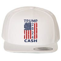 Trump Cash 2024 President Trump Supporter Reelection Wool Snapback Cap