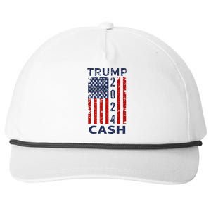 Trump Cash 2024 President Trump Supporter Reelection Snapback Five-Panel Rope Hat