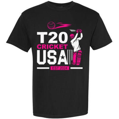 T20 Cricket 2024 Usa Cricket Fans Gift Garment-Dyed Heavyweight T-Shirt