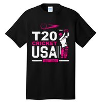 T20 Cricket 2024 Usa Cricket Fans Gift Tall T-Shirt