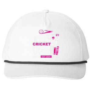 T20 Cricket 2024 Usa Cricket Fans Gift Snapback Five-Panel Rope Hat