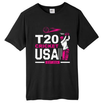 T20 Cricket 2024 Usa Cricket Fans Gift Tall Fusion ChromaSoft Performance T-Shirt