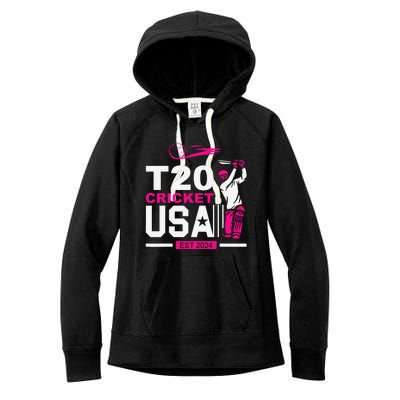 T20 Cricket 2024 Usa Cricket Fans Gift Women's Fleece Hoodie