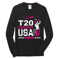 T20 Cricket 2024 Usa Cricket Fans Gift Tall Long Sleeve T-Shirt