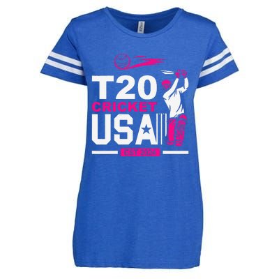 T20 Cricket 2024 Usa Cricket Fans Gift Enza Ladies Jersey Football T-Shirt