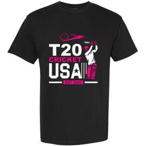 T20 Cricket 2024 Usa Cricket Fans Garment-Dyed Heavyweight T-Shirt