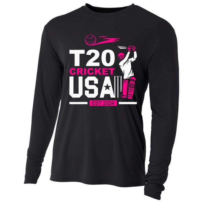 T20 Cricket 2024 Usa Cricket Fans Cooling Performance Long Sleeve Crew