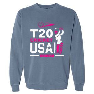 T20 Cricket 2024 Usa Cricket Fans Garment-Dyed Sweatshirt