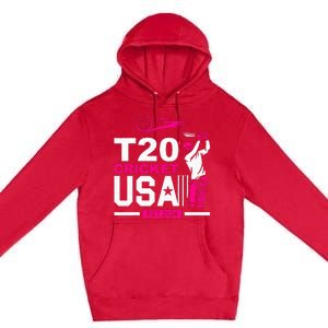 T20 Cricket 2024 Usa Cricket Fans Premium Pullover Hoodie