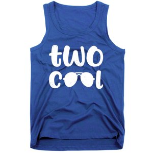 Two Cool 2nd Birthday Gift 2 Year Old Boy Second Bday Tank Top