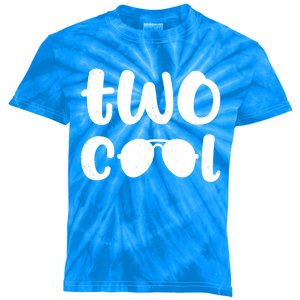 Two Cool 2nd Birthday Gift 2 Year Old Boy Second Bday Kids Tie-Dye T-Shirt